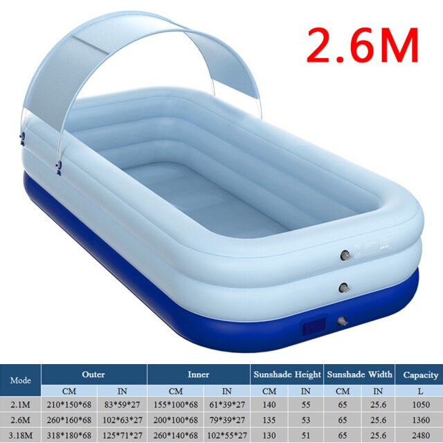 Inflatable Pool With Shade